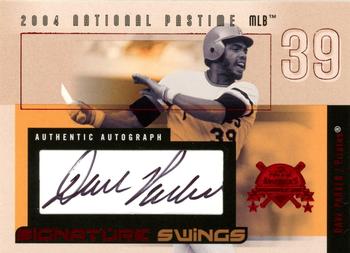 2004 Fleer National Pastime - Signature Swings Red #SSA-DP Dave Parker Front