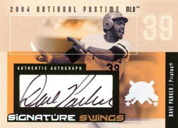 2004 Fleer National Pastime - Signature Swings White #SSA-DP Dave Parker Front