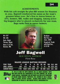 2003 Topps Pristine #34 Jeff Bagwell Back