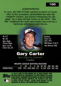 2003 Topps Pristine #100 Gary Carter Back