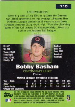 2003 Topps Pristine #110 Bobby Basham Back