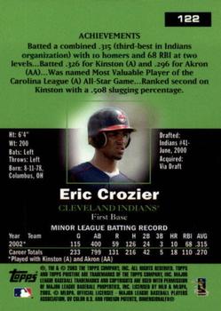 2003 Topps Pristine #122 Eric Crozier Back