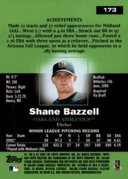 2003 Topps Pristine #173 Shane Bazzell Back