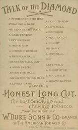 1888 W. Duke, Sons & Co. Talk of the Diamond (N135) #NNO A Hot Ball Back