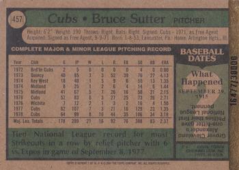 2001 Topps 50th Anniversary Chicago Cubs Reprints #7 Bruce Sutter Back