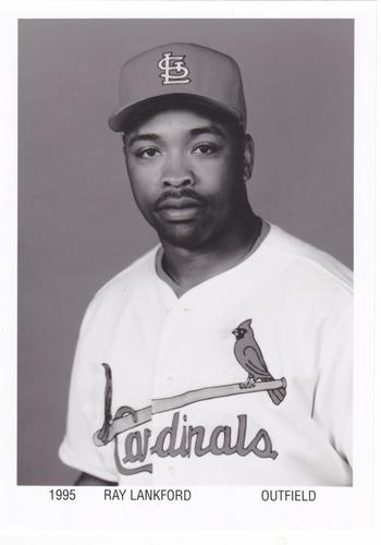 1995 St. Louis Cardinals Photocards #NNO Ray Lankford Front