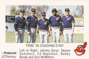 1985 Polaroid/JCPenney Cleveland Indians #NNO Coaching Staff - Bobby Bonds /John Goryl / Don McMahon / Dennis Sommers / Ed Napoleon Front