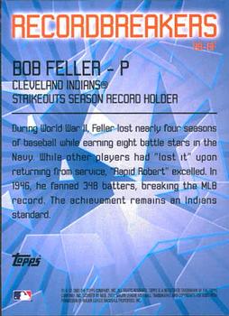 2003 Topps - Record Breakers (Series Two) #RB-BF Bob Feller Back