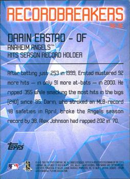 2003 Topps - Record Breakers (Series Two) #RB-DE Darin Erstad Back