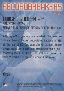 2003 Topps - Record Breakers (Series Two) #RB-DG Dwight Gooden Back