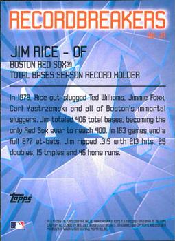 2003 Topps - Record Breakers (Series Two) #RB-JR Jim Rice Back