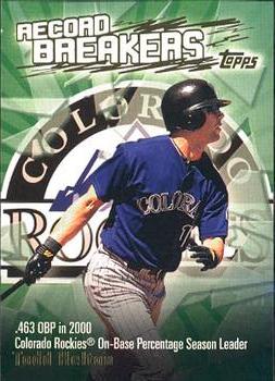 2003 Topps - Record Breakers (Series Two) #RB-TH Todd Helton Front
