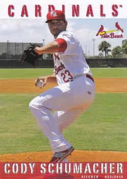 2015 Grandstand Palm Beach Cardinals #NNO Cody Schumacher Front