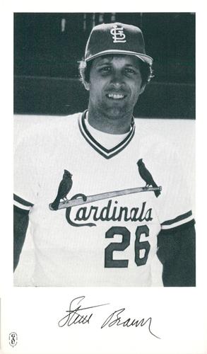 1981 St. Louis Cardinals Photocards #NNO Steve Braun Front