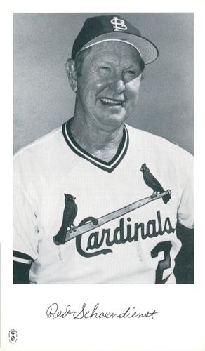 1981 St. Louis Cardinals Photocards #NNO Red Schoendienst Front