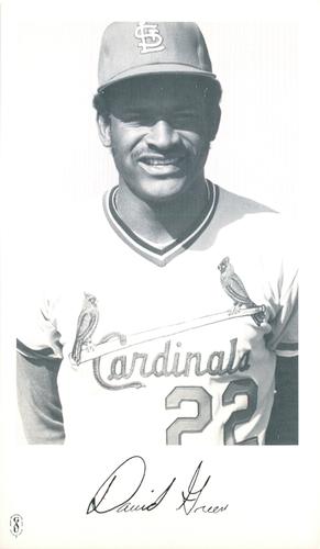 1982 St. Louis Cardinals Photocards #NNO David Green Front