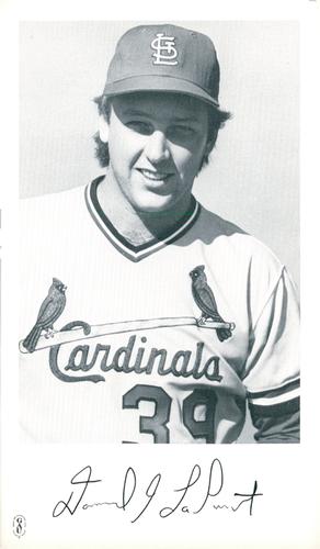 1982 St. Louis Cardinals Photocards #NNO David LaPoint Front