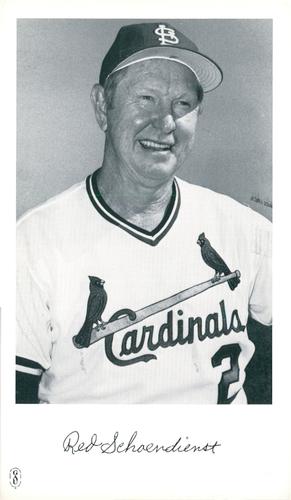 1982 St. Louis Cardinals Photocards #NNO Red Schoendienst Front