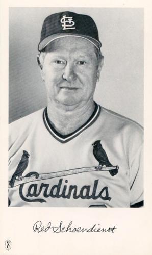 1983 St. Louis Cardinals Photocards #NNO Red Schoendienst Front