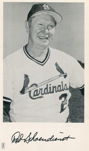 1979 St. Louis Cardinals Photocards #NNO Red Schoendienst Front