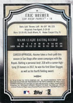 2018 Topps Museum Collection #14 Eric Hosmer Back