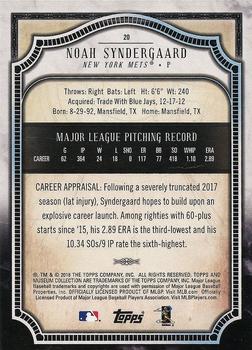 2018 Topps Museum Collection #20 Noah Syndergaard Back