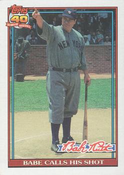 1991 Topps Babe Ruth Movie Promo #11 Babe Calls His Shot Front