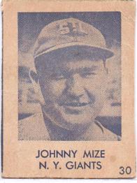 1948 Blue Tint (R346) #30 Johnny Mize Front