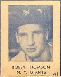 1948 Blue Tint (R346) #41 Bobby Thomson Front