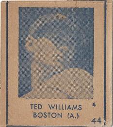 1948 Blue Tint (R346) #44 Ted Williams Front