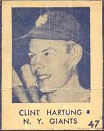 1948 Blue Tint (R346) #47 Clint Hartung Front