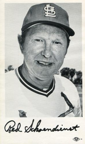 1977 St. Louis Cardinals Photocards #NNO Red Schoendienst Front