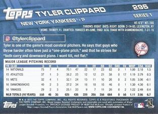2017 Topps On-Demand Mini #296 Tyler Clippard Back