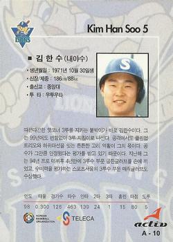 1999 Teleca Kolon Activ #A10 Han-Soo Kim Back