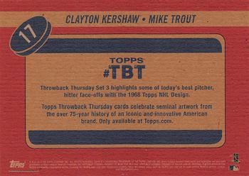2018 Topps Throwback Thursday #17 Clayton Kershaw / Mike Trout Back