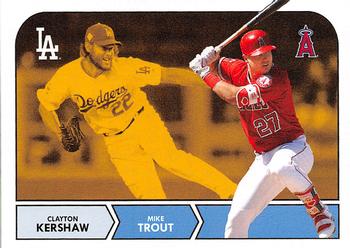 2018 Topps Throwback Thursday #17 Clayton Kershaw / Mike Trout Front
