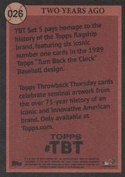 2018 Topps Throwback Thursday #26 Mike Trout Back