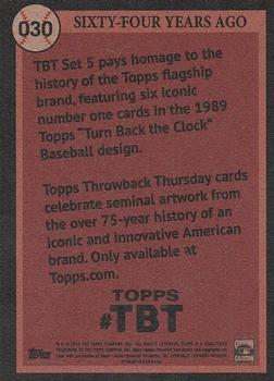 2018 Topps Throwback Thursday #30 Ted Williams Back
