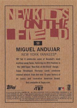 2018 Topps Throwback Thursday #50 Miguel Andujar Back