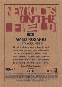 2018 Topps Throwback Thursday #51 Amed Rosario Back