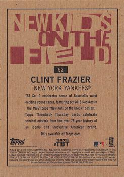 2018 Topps Throwback Thursday #52 Clint Frazier Back