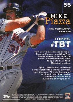 2018 Topps Throwback Thursday #55 Mike Piazza Back