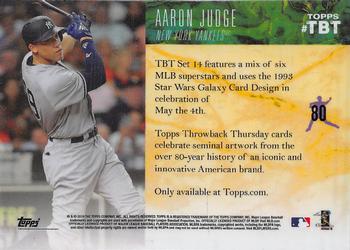 2018 Topps Throwback Thursday #80 Aaron Judge Back