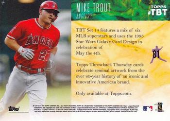 2018 Topps Throwback Thursday #81 Mike Trout Back