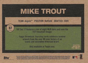 2018 Topps Throwback Thursday #97 Mike Trout Back