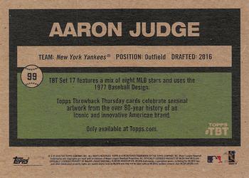 2018 Topps Throwback Thursday #99 Aaron Judge Back