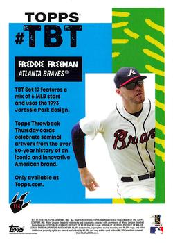2018 Topps Throwback Thursday #114 Freddie Freeman Back