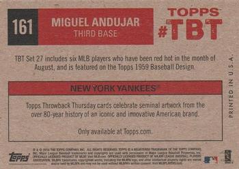 2018 Topps Throwback Thursday #161 Miguel Andujar Back