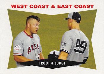 2018 Topps Throwback Thursday #172 Mike Trout / Aaron Judge Front