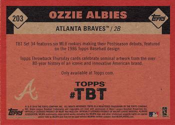 2018 Topps Throwback Thursday #203 Ozzie Albies Back